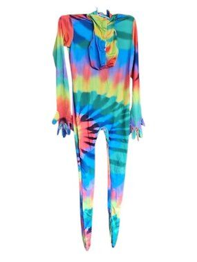 Official Morphsuits Tie Dye Adult Full Body Skintight Costume Bodysuit